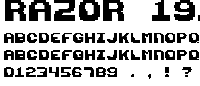 Razor 1911 Retro font
